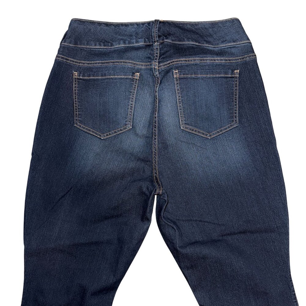 Torrid Plus Size Girlfriend Crop Jeans Womens 18 23 Blue Denim Stretch Dark Wash - Picture 6 of 8